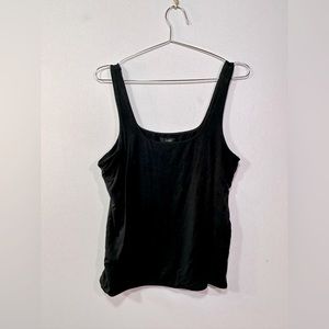 GUC J.Crew black double cloth tank/cami. Stretchy/form fit. Conceals/modesty.